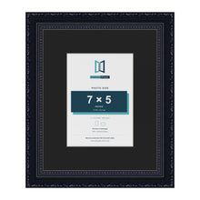 Louis Black 11 x 9 inch picture frame with a black mount for a 7 x 5 inch photo