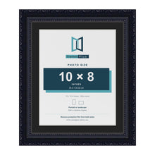 Louis Black 12 x 10 inch picture frame with a black mount for a 10 x 8 inch photo