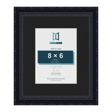 Louis Black 12 x 10 inch picture frame with a black mount for an 8 x 6 inch photo