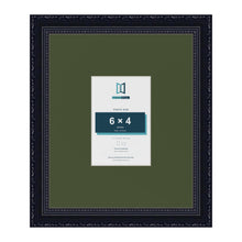 Louis Black 12 x 10 inch picture frame with a green mount for a 6 x 4 inch photo