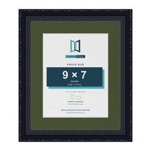 Louis Black 12 x 10 inch picture frame with a green mount for a 9 x 7 inch photo