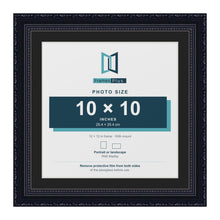 Louis Black 12 x 12 inch picture frame with a black mount for a 10 x 10 inch photo