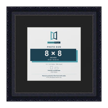 Louis Black 12 x 12 inch picture frame with a black mount for an 8 x 8 inch photo