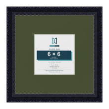 Louis Black 12 x 12 inch picture frame with a green mount for a 6 x 6 inch photo
