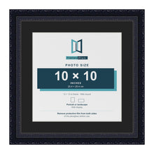 Louis Black 13 x 13 inch picture frame with a black mount for a 10 x 10 inch photo