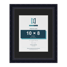 Louis Black 14 x 11 inch picture frame with a black mount for a 10 x 8 inch photo