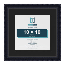 Louis Black 14 x 14 inch picture frame with a black mount for a 10 x 10 inch photo