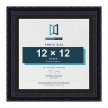 Louis Black 14 x 14 inch picture frame with a black mount for a 12 x 12 inch photo