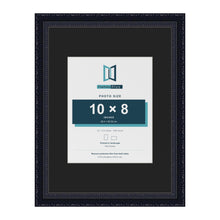 Louis Black 16 x 12 inch picture frame with a black mount for a 10 x 8 inch photo