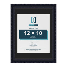 Louis Black 16 x 12 inch picture frame with a black mount for a 12 x 10 inch photo