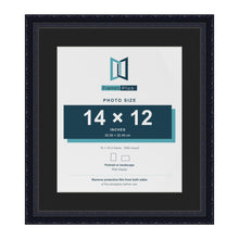 Louis Black 18 x 16 inch picture frame with a black mount for a 14 x 12 inch photo