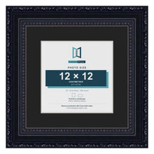 Louis Black 18 x 18 cm picture frame with a black mount for a 12 x 12 cm photo