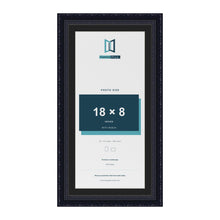 Louis Black 20 x 10 inch picture frame with a black mount for an 18 x 8 inch photo