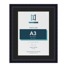 Louis Black 20 x 16 inch picture frame with a black mount for an A3 photo