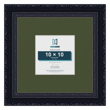 Louis Black 20 x 20 cm picture frame with a green mount for a 10 x 10 cm photo