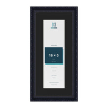 Louis Black 20 x 9 inch picture frame with a black mount for a 16 x 5 inch photo