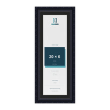 Louis Black 22 x 8 inch picture frame with a black mount for a 20 x 6 inch photo