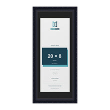 Louis Black 24 x 10 inch picture frame with a black mount for a 20 x 8 inch photo