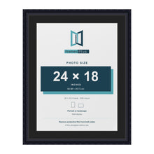 Louis Black 28 x 22 inch picture frame with a black mount for a 24 x 18 inch photo
