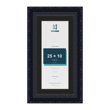 Louis Black 30 x 15 cm picture frame with a black mount for a 25 x 10 cm photo