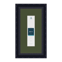 Louis Black 30 x 15 cm picture frame with a green mount for a 20 x 5 cm photo