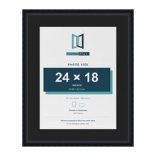 Louis Black 30 x 24 inch picture frame with a black mount for a 24 x 18 inch photo