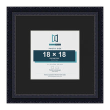 Louis Black 30 x 30 cm picture frame with a black mount for an 18 x 18 cm photo