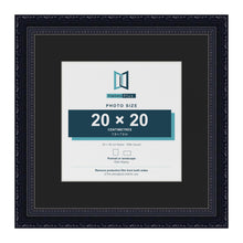 Louis Black 30 x 30 cm picture frame with a black mount for a 20 x 20 cm photo