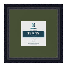Louis Black 30 x 30 cm picture frame with a green mount for a 15 x 15 cm photo