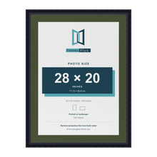 Louis Black 32 x 24 inch picture frame with a green mount for a 28 x 20 inch photo