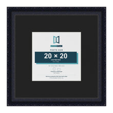 Louis Black 35 x 35 cm picture frame with a black mount for a 20 x 20 cm photo