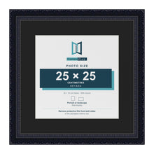 Louis Black 35 x 35 cm picture frame with a black mount for a 25 x 25 cm photo