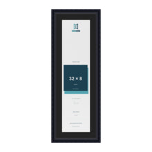 Louis Black 36 x 12 inch picture frame with a black mount for a 32 x 8 inch photo
