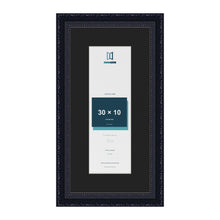 Louis Black 40 x 20 cm picture frame with a black mount for a 30 x 10 cm photo