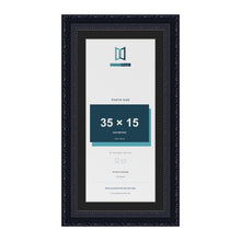 Louis Black 40 x 20 cm picture frame with a black mount for a 35 x 15 cm photo
