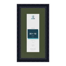 Louis Black 40 x 20 cm picture frame with a green mount for a 30 x 10 cm photo