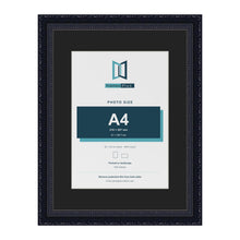 Louis Black 40 x 30 cm picture frame with a black mount for an A4 photo