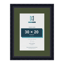 Louis Black 40 x 30 cm picture frame with a green mount for a 30 x 20 cm photo