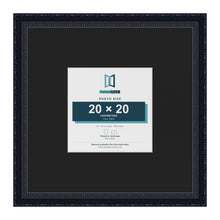 Louis Black 40 x 40 cm picture frame with a black mount for a 20 x 20 cm photo