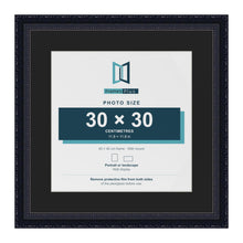 Louis Black 40 x 40 cm picture frame with a black mount for a 30 x 30 cm photo