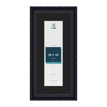 Louis Black 45 x 20 cm picture frame with a black mount for a 35 x 10 cm photo