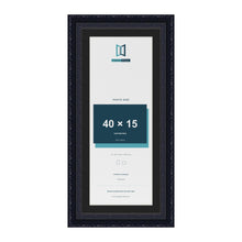 Louis Black 45 x 20 cm picture frame with a black mount for a 40 x 15 cm photo