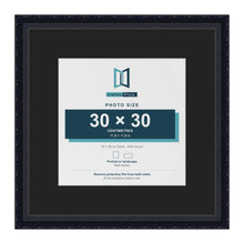 Louis Black 45 x 45 cm picture frame with a black mount for a 30 x 30 cm photo