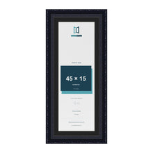 Louis Black 50 x 20 cm picture frame with a black mount for a 45 x 15 cm photo