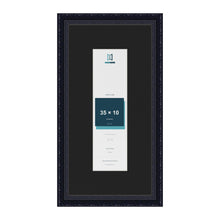 Louis Black 50 x 25 cm picture frame with a black mount for a 35 x 10 cm photo