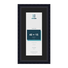 Louis Black 50 x 25 cm picture frame with a black mount for a 40 x 15 cm photo