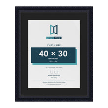 Louis Black 50 x 40 cm picture frame with a black mount for a 40 x 30 cm photo