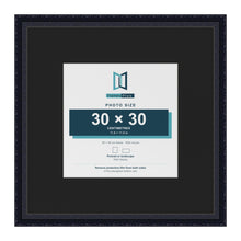 Louis Black 50 x 50 cm picture frame with a black mount for a 30 x 30 cm photo