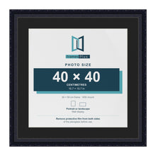Louis Black 50 x 50 cm picture frame with a black mount for a 40 x 40 cm photo