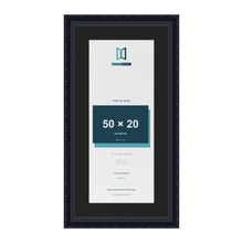 Louis Black 60 x 30 cm picture frame with a black mount for a 50 x 20 cm photo